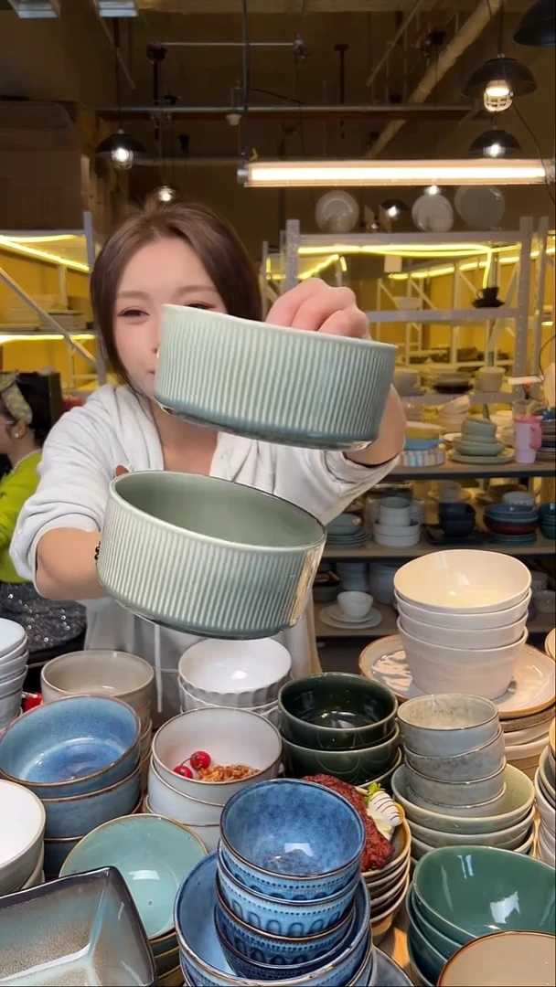 瓷59【瑕疵】外贸尾货窑变釉下彩