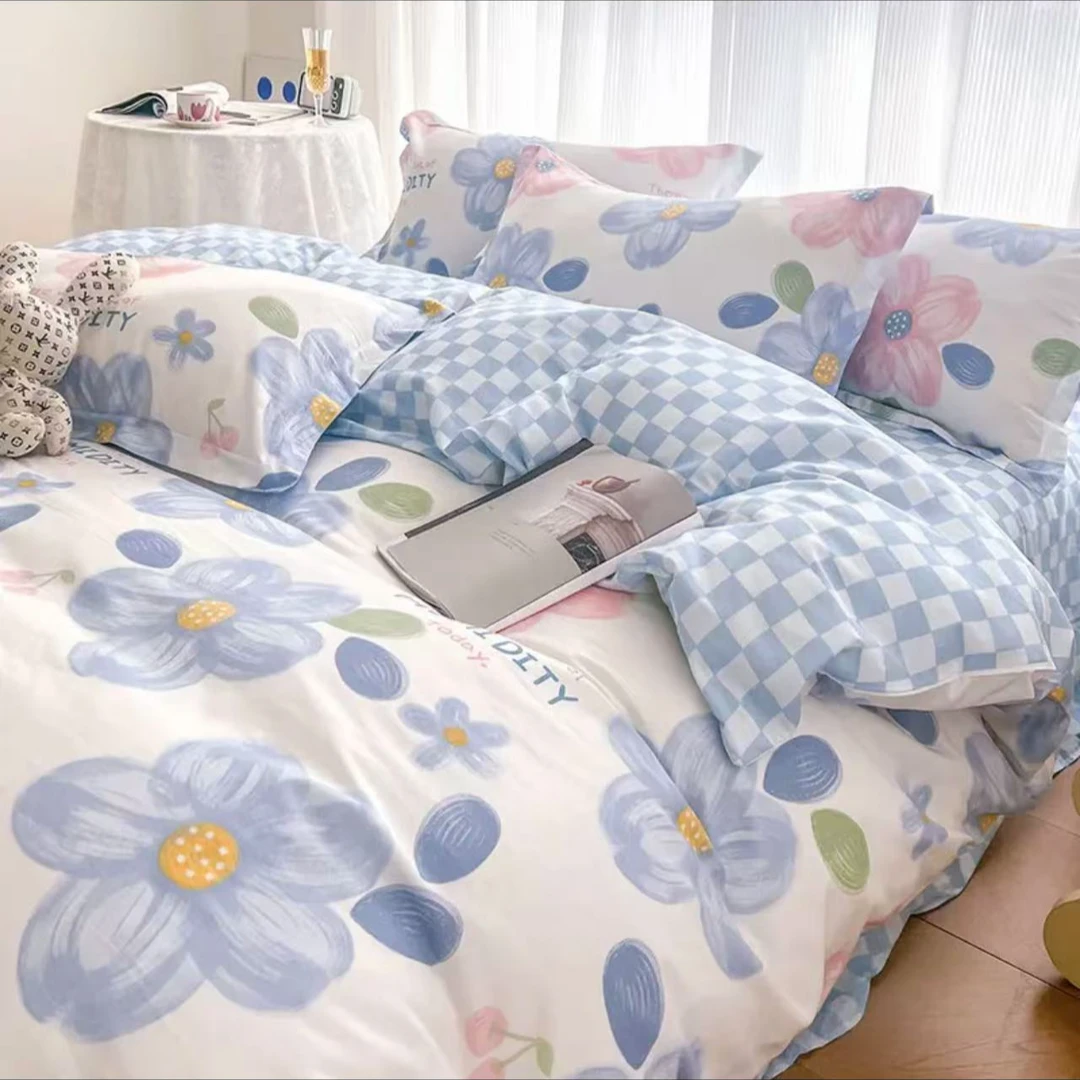 【北奈かわ会社】100支匹马棉 高端精品三件套 浅浅花漾