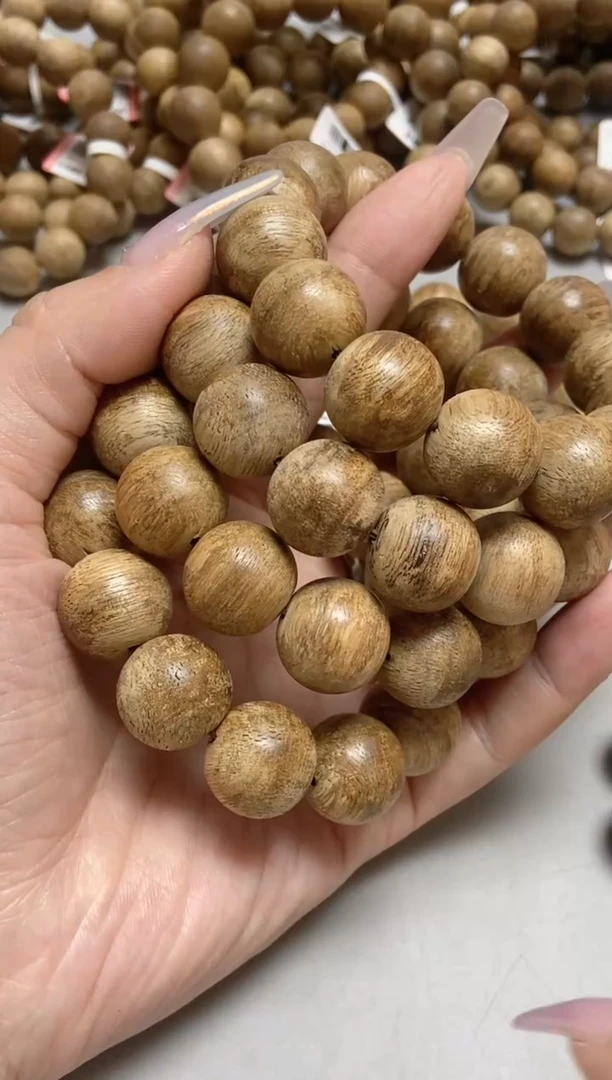 手串沉香加里曼丹圆珠单圈1.7虫漏多样性发其一