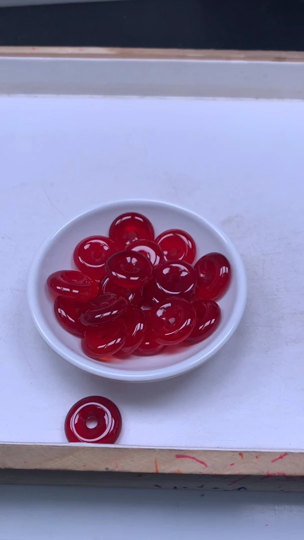 未镶嵌玛瑙手饰A622 鸽血红 小平安扣21*6mm1个9.9元