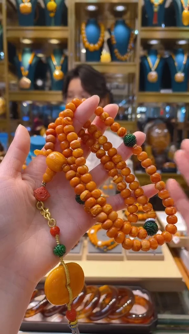 18K金镶嵌颈饰蜜蜡9@@SJ50419005