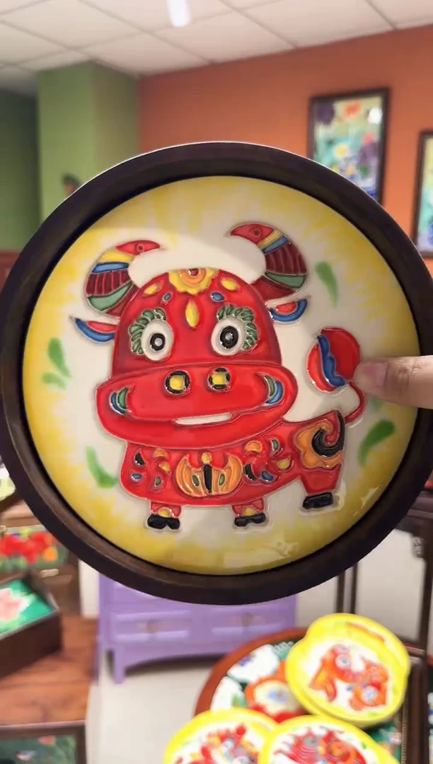 陶瓷   牛 20圆盘