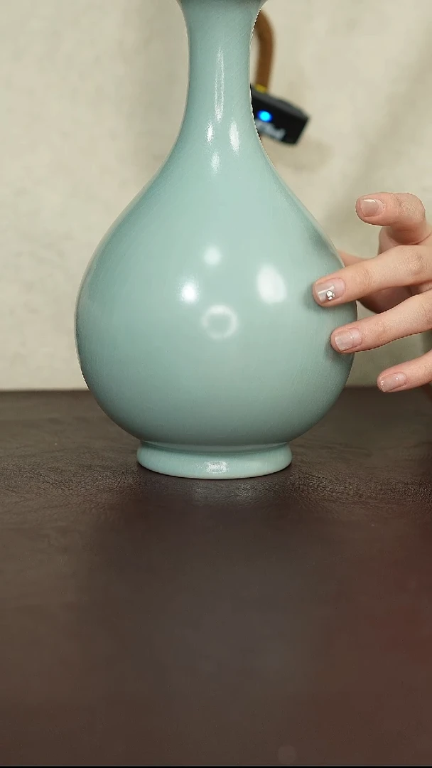 摆件陶原矿原釉汝宋汝瓷 微瑕