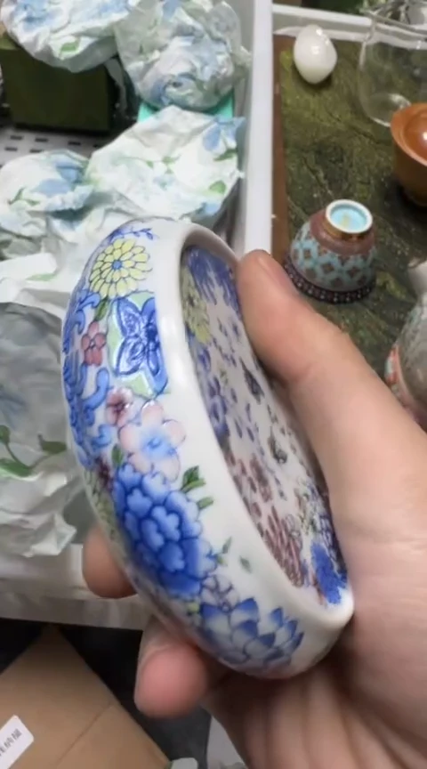 摆件茶具茶具茶具斗彩杯垫