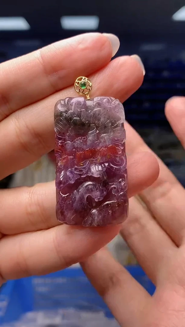 【闪购商品】水晶吊坠(不含链)18K金镶嵌G08344