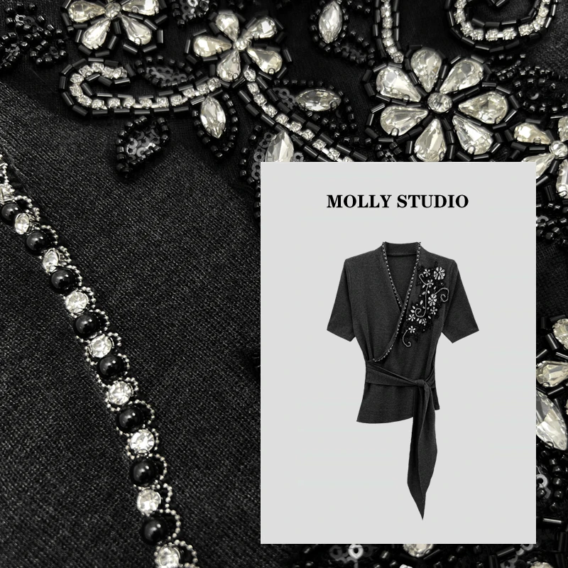 【优雅主义】Molly 百搭时尚气质显瘦 上衣 M2025369