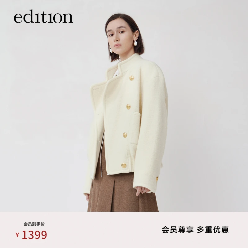 edition毛呢外套女冬款复古小香风夹克羊毛呢外套#EBC4COTT15