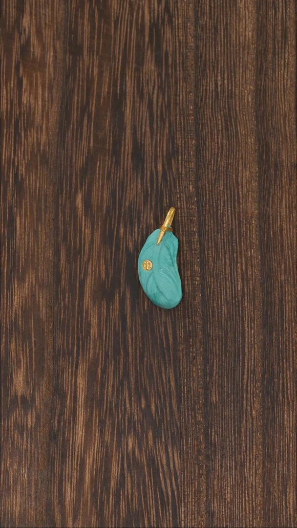 【闪购商品】绿松石挂饰18K金镶嵌1