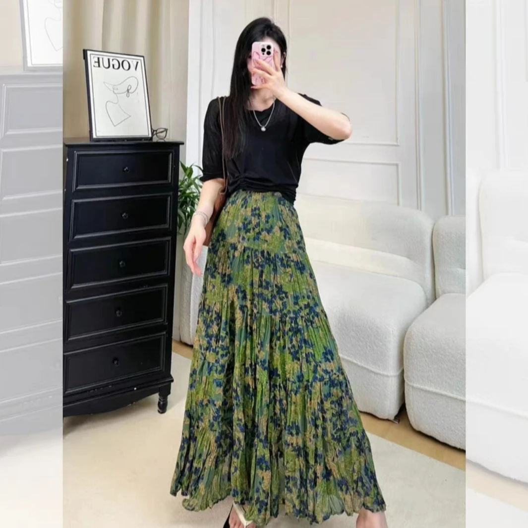 1-21夏季气质垂感多款半身裙宽松大摆A字长裙遮胯显瘦半身裙女