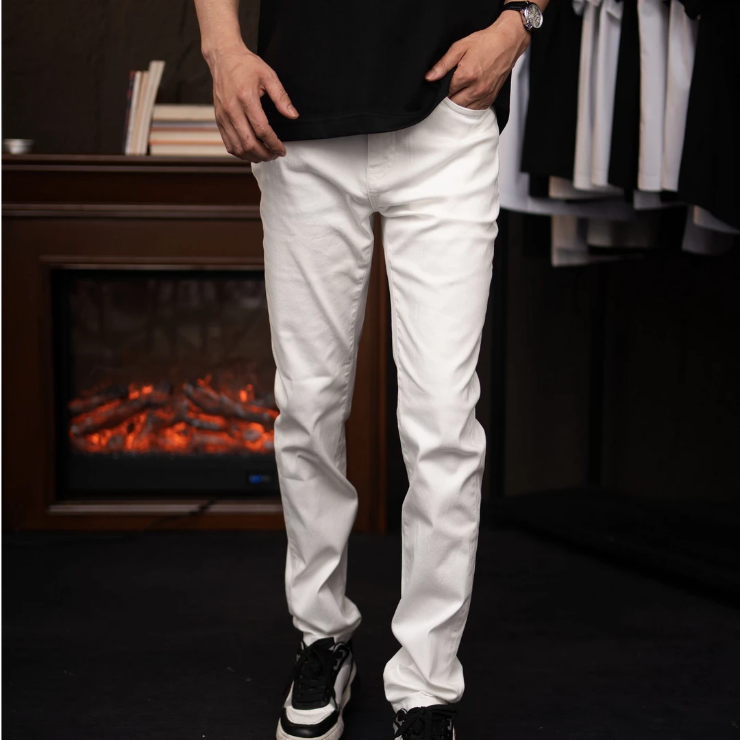 设计师高定款男士休闲直筒时尚裤子