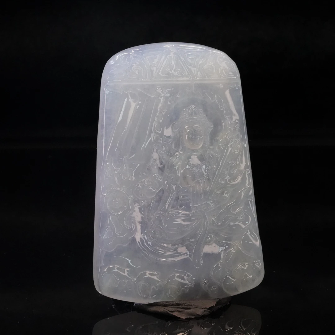 45天然缅甸翡翠A货高冰虚宝藏/400140保利厦门拍卖