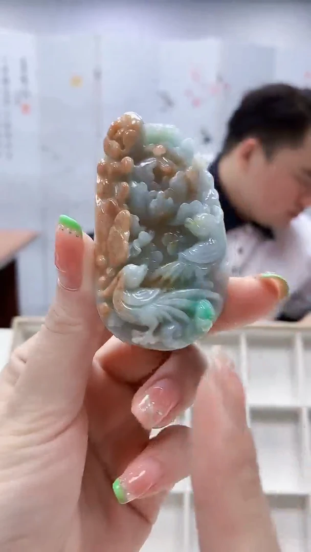 未镶嵌定制翡翠5060ry-毛货挂件1