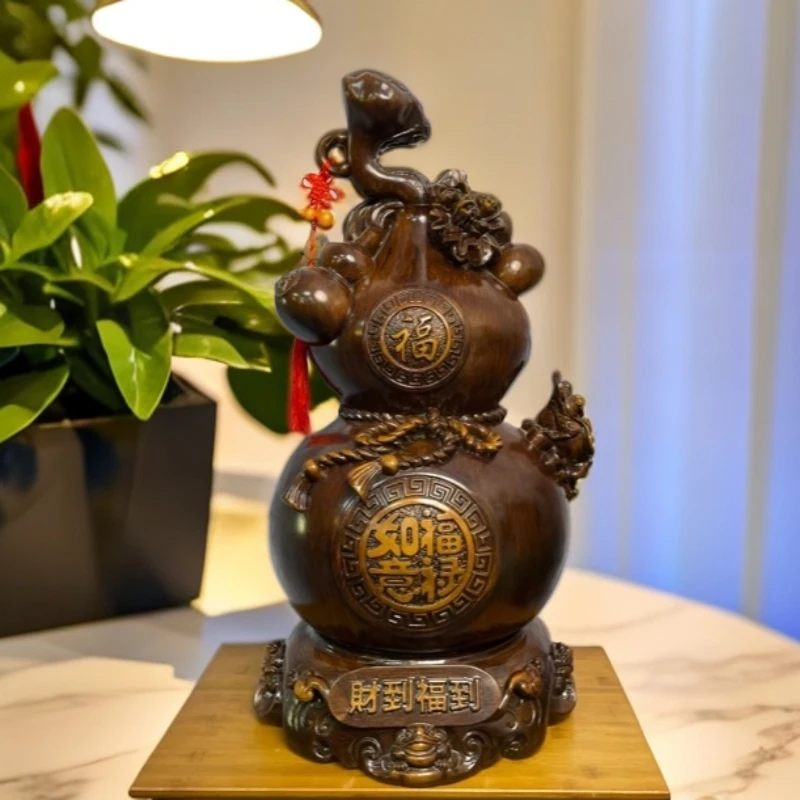 财到福到葫芦家居装饰摆件客厅玄关博古架电视柜创意财神手工