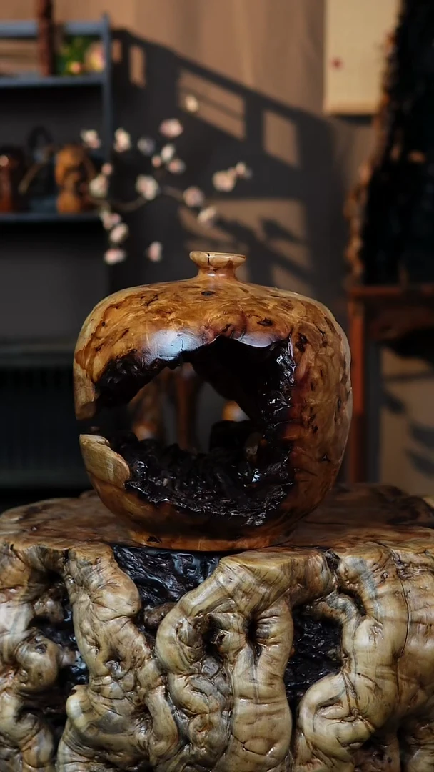 枣木事**意百年鸡心枣木平安瓶（尾款）