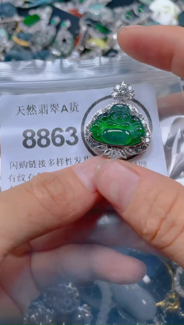 翡翠未镶嵌颈饰8863