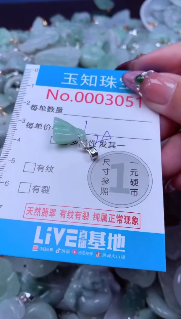 吊坠(不含链)未镶嵌翡翠3051