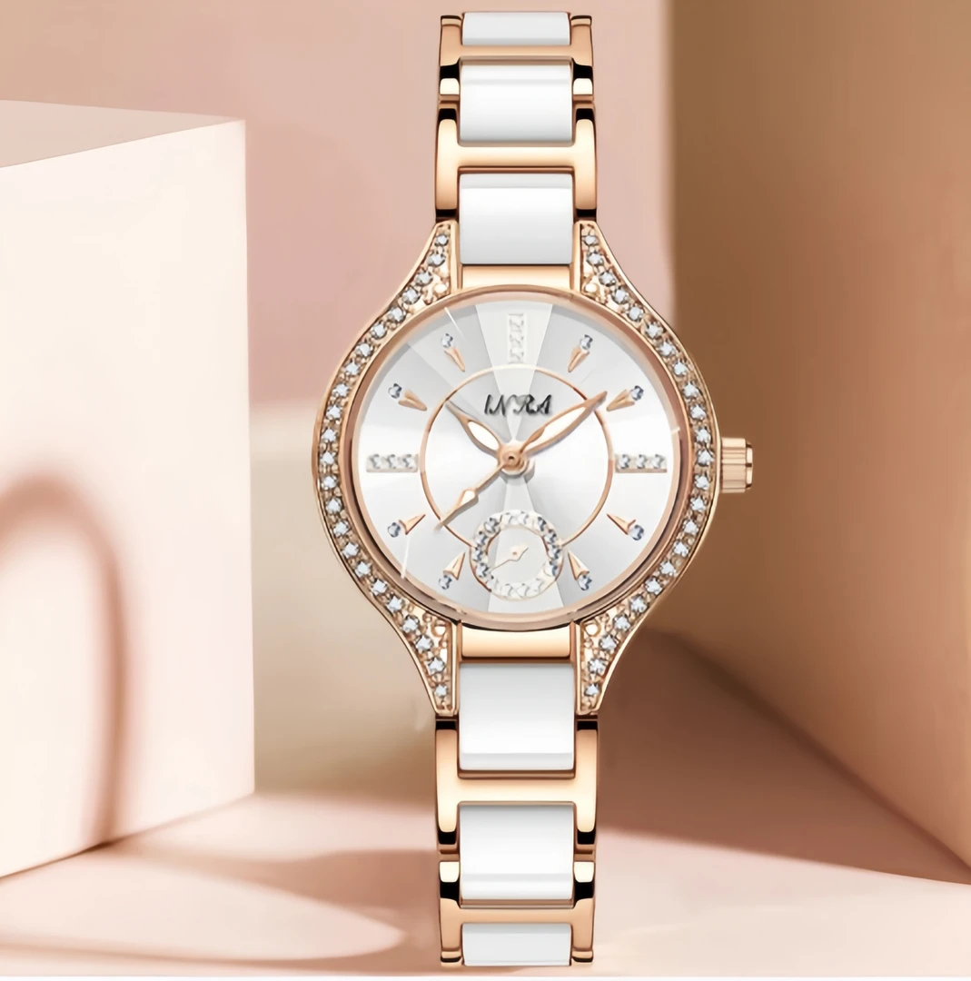 【01】简约精致轻奢时尚气质2518经典白女士腕表