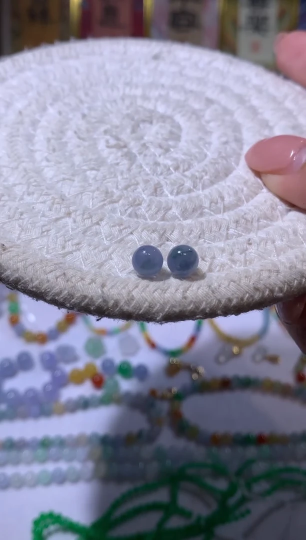 定制翡翠未镶嵌6.1珠子两个936+93