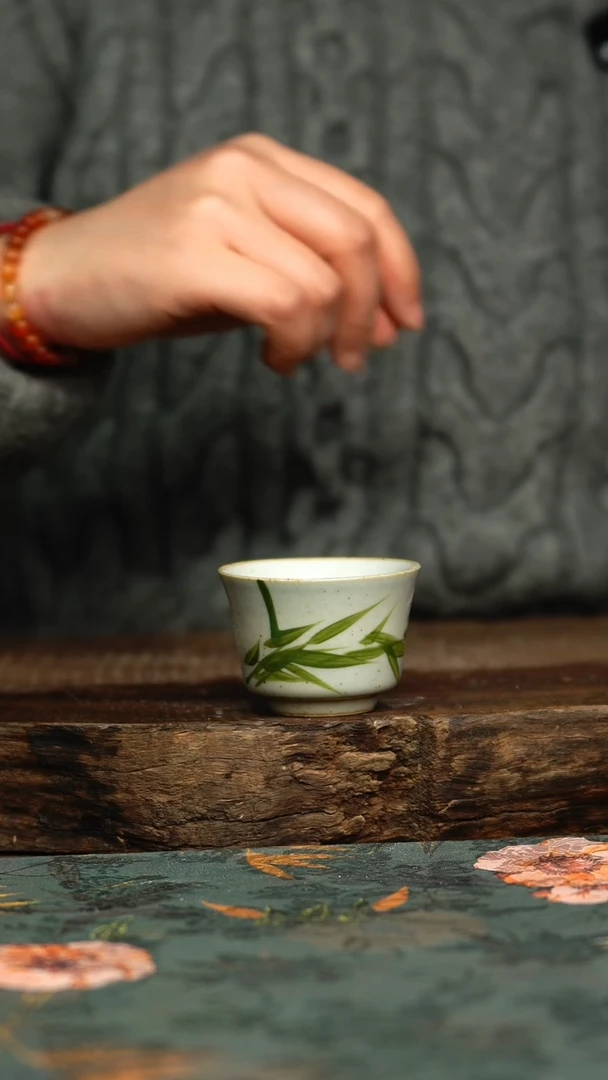 【闪购商品】杯釉下彩手工手绘同款陶器