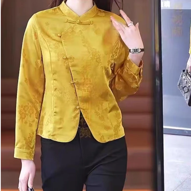 【艾萱萱】25005款新中式国风长袖衬衫女约57
