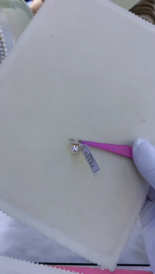 银S925镶嵌饰品海水珍珠设计款吊坠