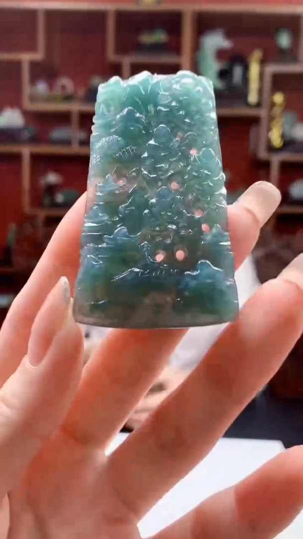 定制翡翠未镶嵌1095ry-毛货挂件12