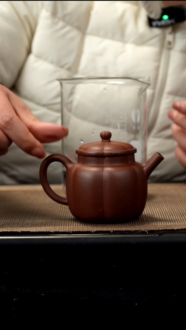 紫砂茶盏底槽清筋纹言心160CC