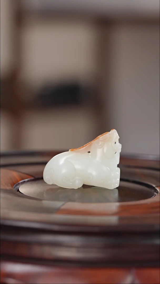 和田玉未镶嵌把件红*1