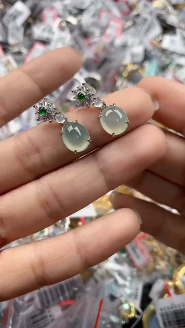 银S925镶嵌戒指翡翠333----10