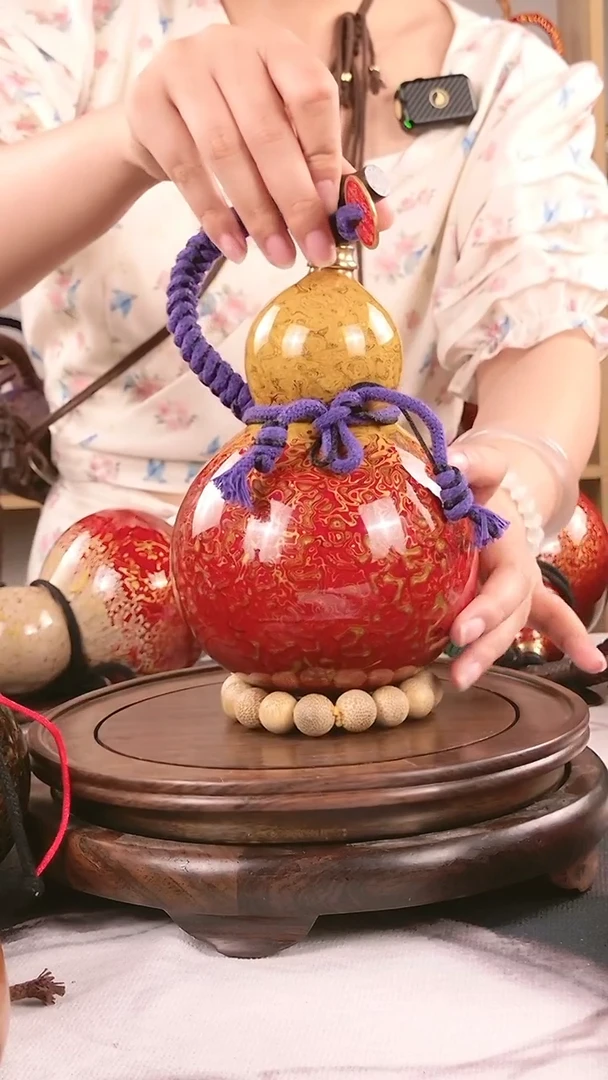 非遗手工大漆酒葫芦