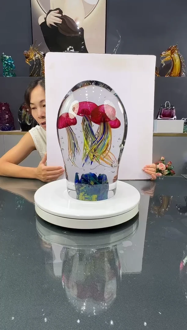 琉璃水晶琉璃摆件1个