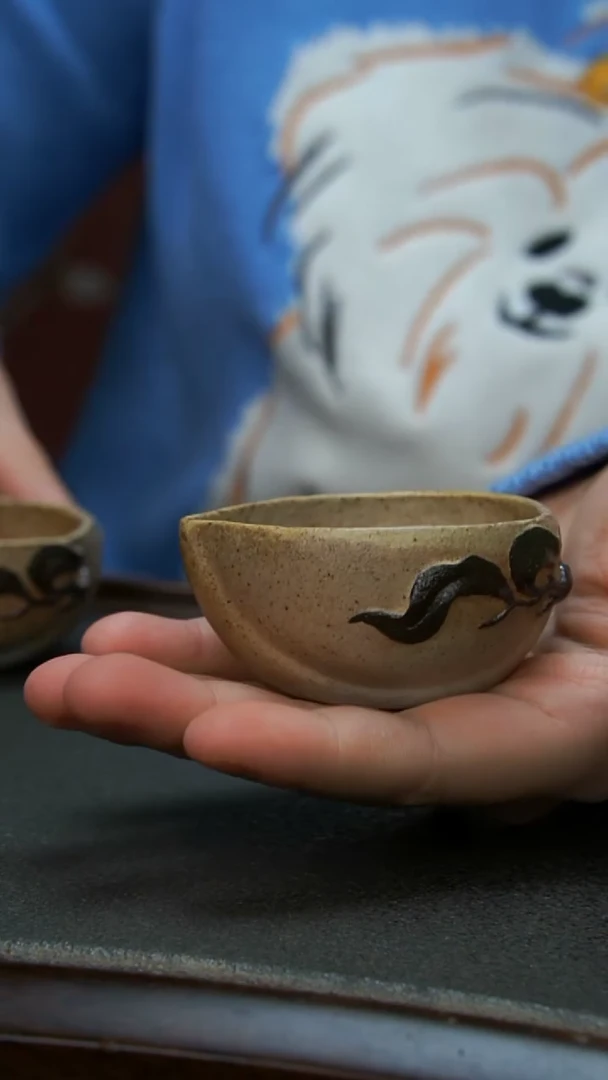 【闪购商品】紫砂茶壶柴烧桃子杯