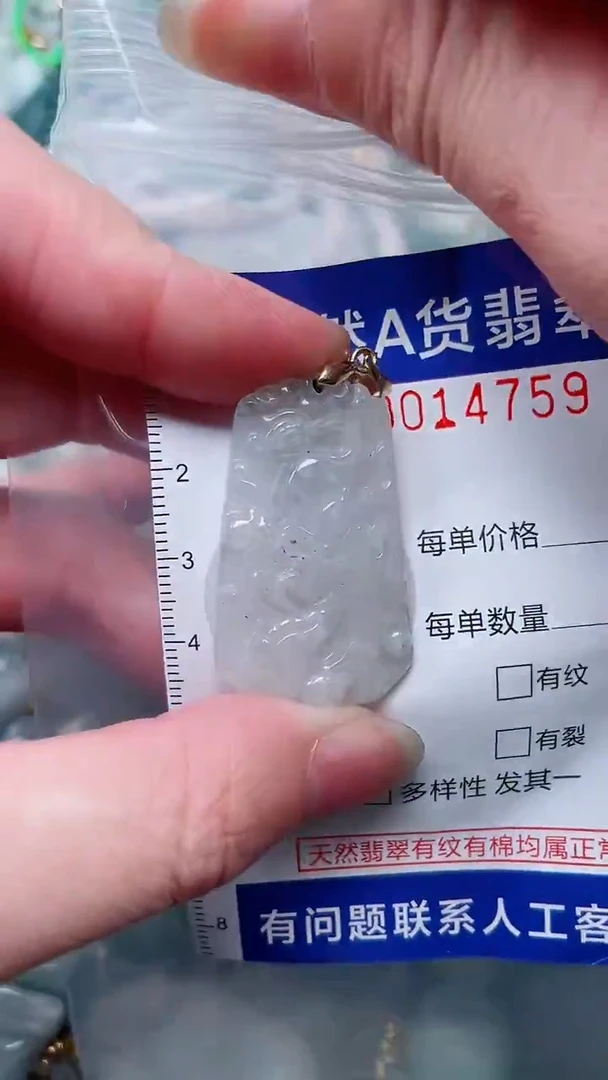 翡翠未镶嵌吊坠(赠链)1