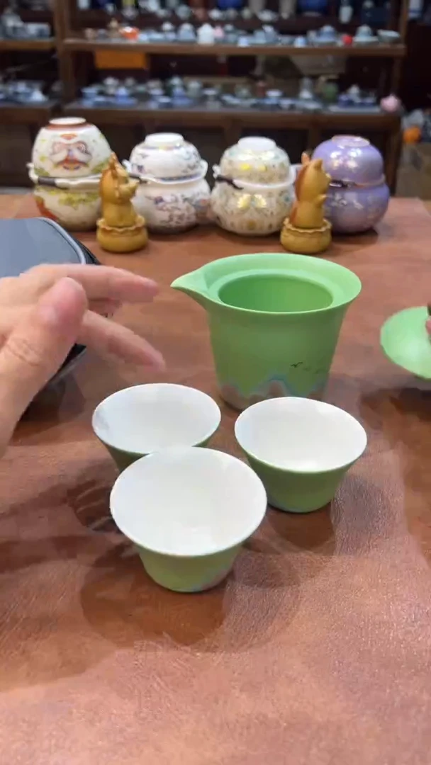 真的很便宜会开片的旅行茶具