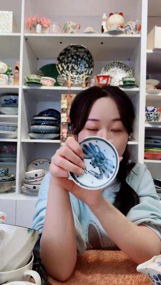 陶瓷美浓烧手绘螃蟹蘸料小碟