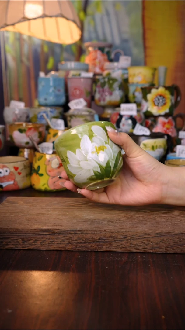 摆件泥垚手作 景德镇手工手绘陶瓷器物