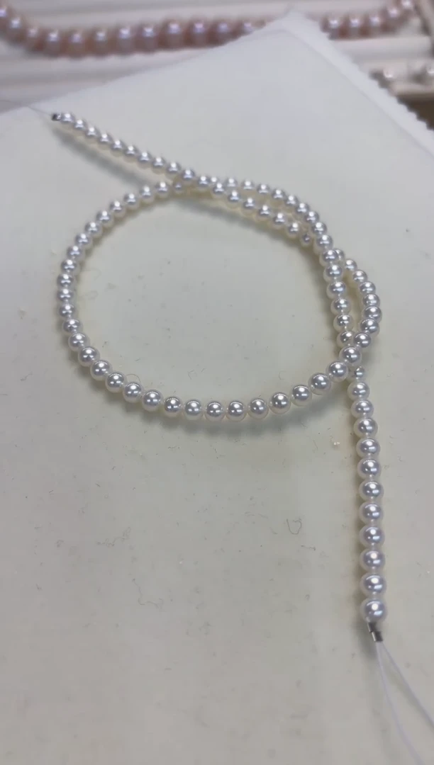 颈饰银S925镶嵌淡水珍珠灿4-5mm