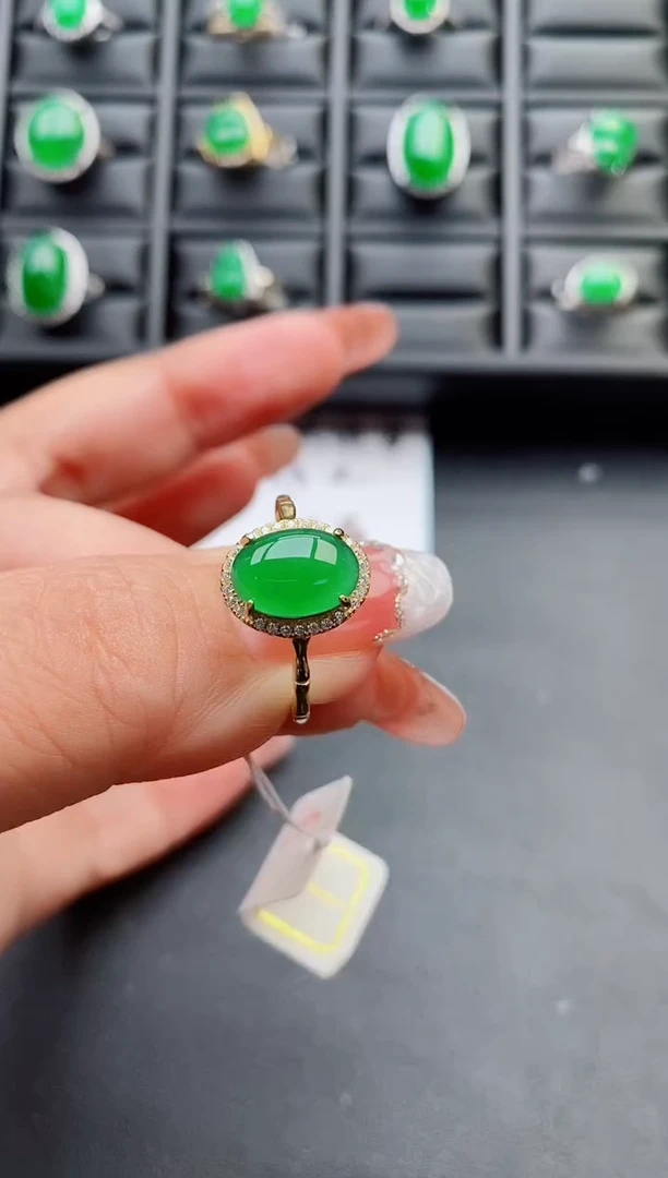 【闪购商品】翡翠戒指银S925镶嵌50800