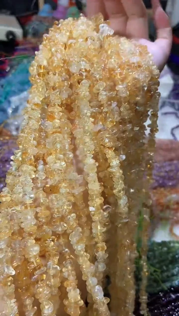 水晶珠宝半成品未镶嵌黄水晶