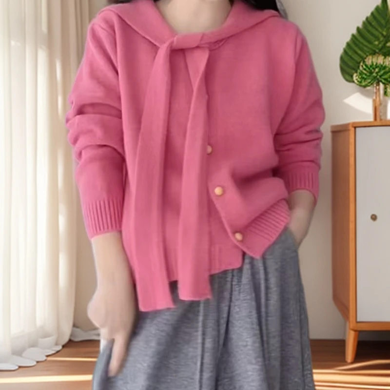 秋装披肩假两件针织开衫外套女2025新款巨好看轻熟上衣早秋针织衫
