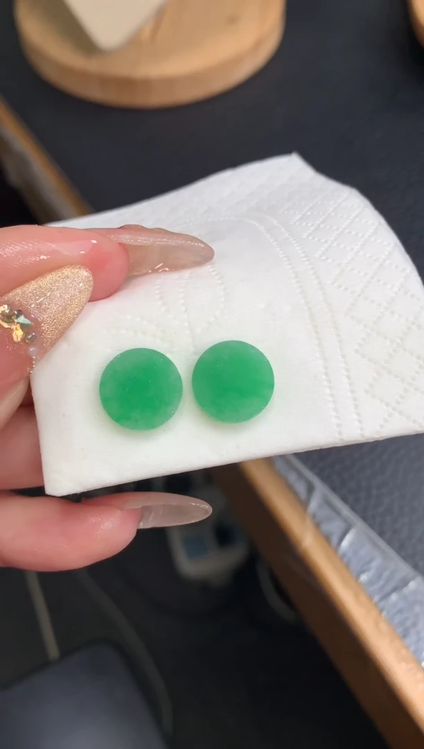 未镶嵌定制翡翠一对无事牌