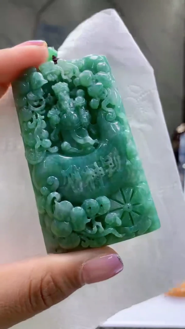 定制翡翠未镶嵌1034jj-毛货挂件28