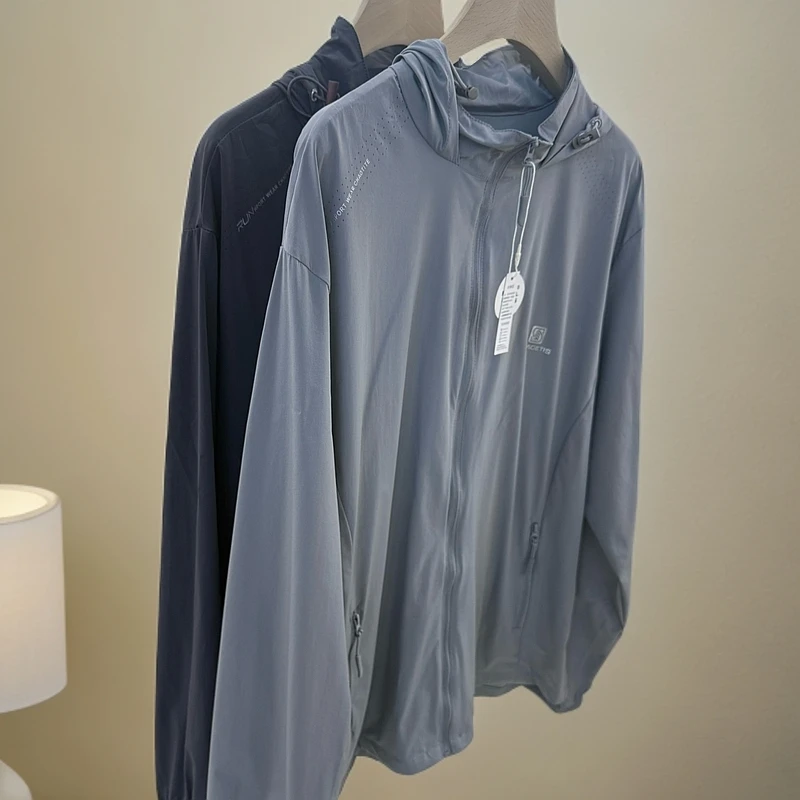 【岳姐姐专属】夏季男士轻薄透气防紫外线连帽皮肤衣速干外套9770