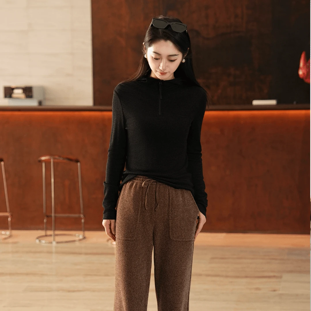 AMASS/阿玛施【瘦瘦衫】新款丘比特休闲纯色连帽长袖卫衣女5300662