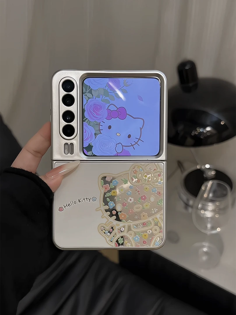 【华为purax系列】适用防摔华为purax手机壳金属镜面小众防摔花朵kt