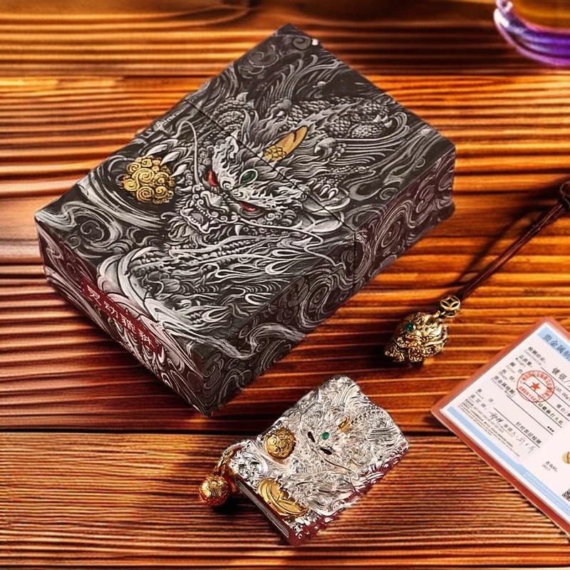 Zippo打火机镀银灵动小貔貅礼盒装DYJ1