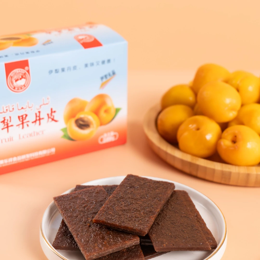 新疆杏子果丹皮500克盒装纯水果干厂家直销批发手撕配料表干500G