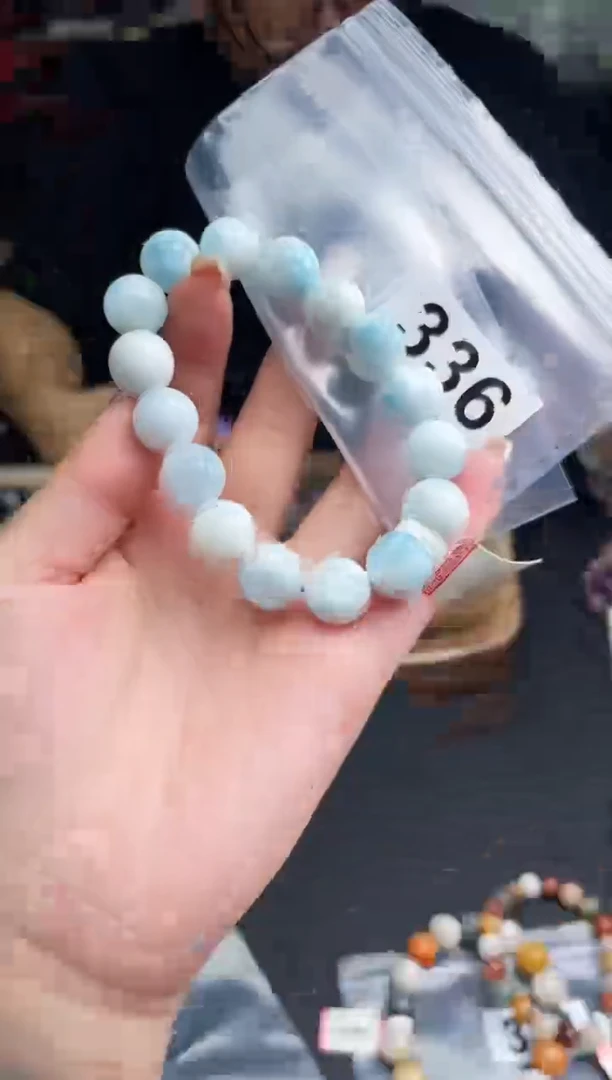 未镶嵌针钠钙石（海纹石）手串手串336