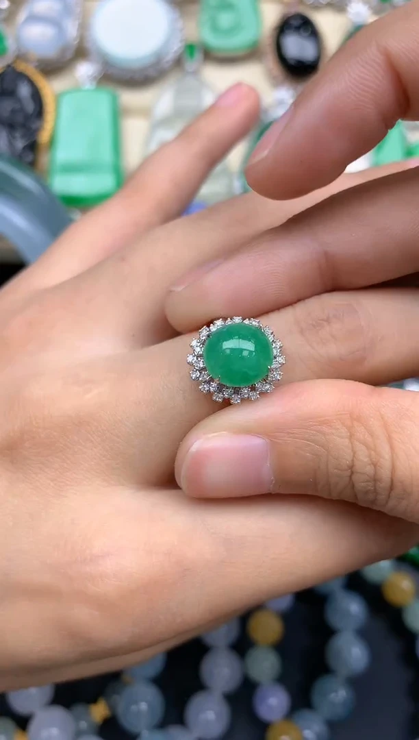 【闪购商品】翡翠戒指18K金镶嵌323-中国好珍宝