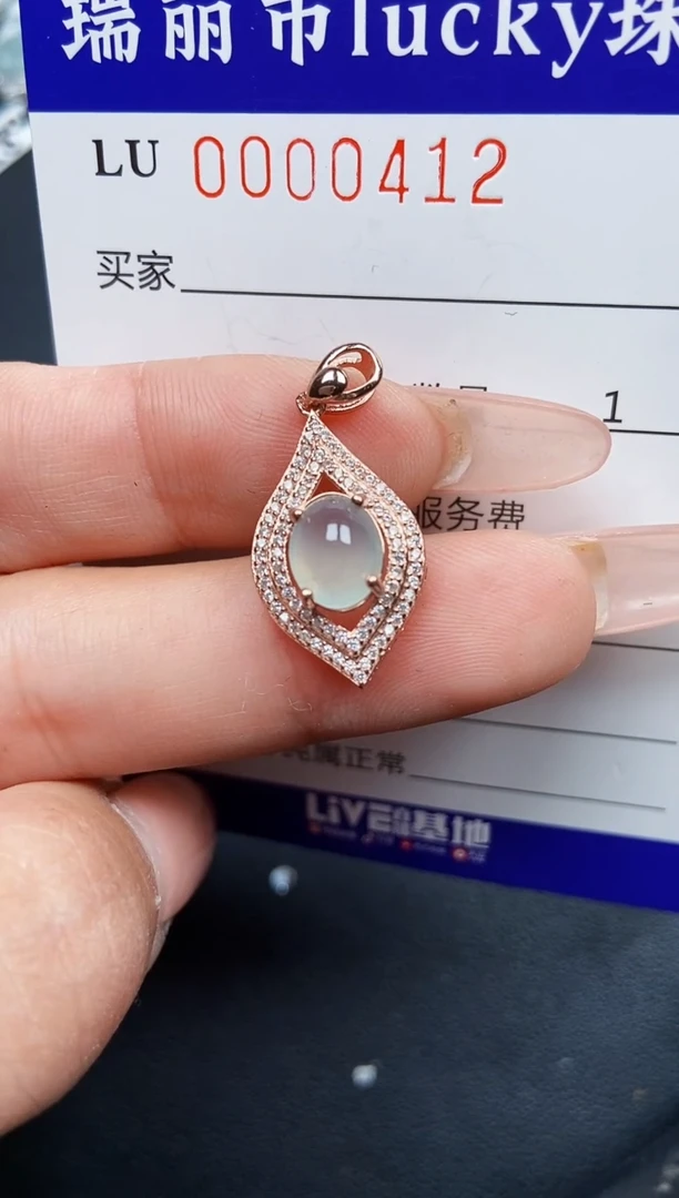 【闪购商品】翡翠颈饰银S925镶嵌0412